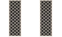 Safavieh Courtyard Black and Beige 2'3" x 10' Sisal Weave Runner Area Rug